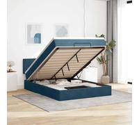 vidaXL Struttura Letto Pouf con Materasso 140x190 cm in Velluto, Struttura Letto, Struttura Letto poottomana, Struttura Letto Contenitore sotto Il Letto