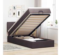 vidaXL Struttura Letto Pouf con Materasso 80x200 cm in Tessuto