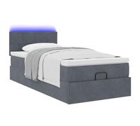vidaXL Struttura Letto Pouf con Materasso 90x200 cm in Velluto