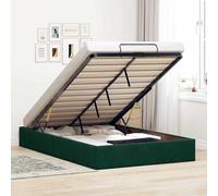 vidaXL Struttura Letto Pouf Senza Materasso 120x200 cm Velluto, giroletto con Contenitore, Imbottito, Singolo Pouf, Pouf giroletto, sottoletto, Pouf