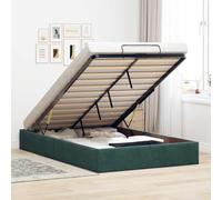 vidaXL Struttura Letto Pouf Senza Materasso 120x200 cm Velluto, giroletto con Contenitore, Imbottito, Singolo Pouf, Pouf giroletto, sottoletto, Pouf