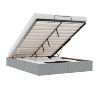 vidaXL Struttura Letto Pouf Senza Materasso 140x190 cm in Tessuto