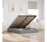 vidaXL Struttura Letto Pouf Senza Materasso 140x190 cm in Tessuto