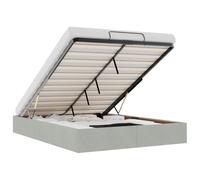 vidaXL Struttura Letto Pouf Senza Materasso 140x200 cm in Velluto, giroletto con Contenitore, Imbottito, Singolo Pouf, Pouf giroletto, sottoletto