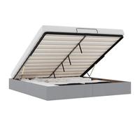 vidaXL Struttura letto pouf senza materasso 160x200 cm in tessuto