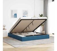 vidaXL Struttura Letto Pouf Senza Materasso 160x200 cm in Velluto, giroletto con Contenitore, Imbottito, Singolo Pouf, Pouf giroletto, sottoletto