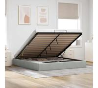 vidaXL Struttura Letto Pouf Senza Materasso 180x200 cm in Velluto, giroletto con Contenitore, Imbottito, Singolo Pouf, Pouf giroletto, sottoletto