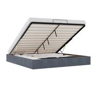 vidaXL Struttura Letto Pouf Senza Materasso 200x200 cm in Velluto, giroletto con Contenitore, Imbottito, Singolo Pouf, Pouf giroletto, sottoletto