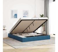 vidaXL Struttura Letto Pouf Senza Materasso 200x200 cm in Velluto, giroletto con Contenitore, Imbottito, Singolo Pouf, Pouf giroletto, sottoletto