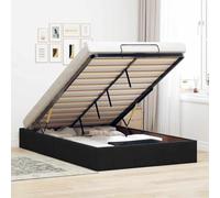 vidaXL Struttura Letto Pouf Senza Materasso Nero 120x190 cm Velluto