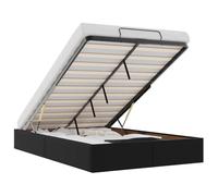 vidaXL Struttura Letto Pouf Senza Materasso Nero 120x200 cm Similpelle