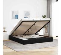 vidaXL Struttura Letto Pouf Senza Materasso Nero 180x200 cm in Velluto