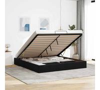 vidaXL Struttura Letto Pouf senza Materasso Nero 200x200 cm in Velluto