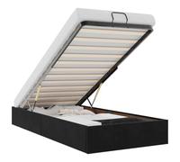 vidaXL Struttura Letto Pouf Senza Materasso Nero 80x200 cm Velluto