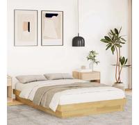 vidaXL Struttura Letto Senza Materasso 120x200 cm in Legno di Rovere, mobili per Camera da Letto, Rete del Letto, Letto Matrimoniale, Letto