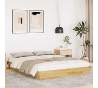 vidaXL Struttura Letto Senza Materasso 135x190 cm in Legno di Rovere, mobili per Camera da Letto, Rete del Letto, Letto Matrimoniale, Letto