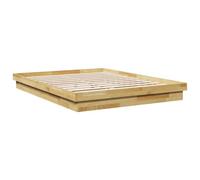 vidaXL Struttura Letto Senza Materasso 160x200 cm in Legno di Rovere, mobili per camera da letto, rete del letto, letto matrimoniale, letto