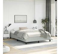 vidaXL Struttura letto senza Materasso Grigio Chiaro 152x203 cm matrimoniale Velluto