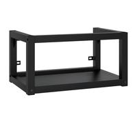 vidaXL Struttura per Lavabo a Parete Nera 59x38x31 cm in Ferro
