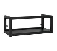 vidaXL Struttura per Lavabo a Parete Nera 79x38x31 cm in Ferro