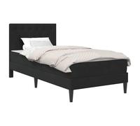 vidaXL Struttura per letto con materasso nero 100 x 200 cm, in velluto, elegante e moderno, con materasso, velluto resistente, design minimalistico, mobili per la camera da letto, comfort nel sonno