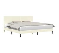 vidaXL Struttura per letto con testiera, 200 x 200 cm, in tessuto a coste, mobili per camera da letto moderni, struttura per letto rettangolare resistente, in velluto a coste resistente, compensato