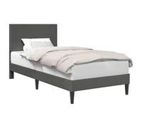 vidaXL Struttura per letto grigio scuro, 80 x 200 cm, in tessuto a coste, mobili per camera da letto moderni, struttura per letto rettangolare resistente, in velluto a coste resistente, compensato