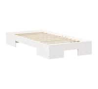 vidaXL Struttura per Letto in Pino Massiccio, Bianca, 90 x 190 cm. Arredo per la Camera da Letto, Design Moderno. Finitura Verniciata, Superficie Opaca e Liscia. Non Serve Montaggio. Include Il pavi