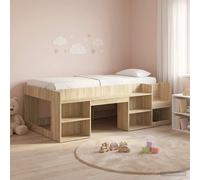 vidaXL Telaio del letto con storage Rovere Sonoma 98.5 x 200 cm, Struttura letto moderna, con spazio per riporre, in legno funzionale e design elegante, arredo resistente