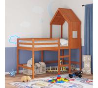 vidaXL Struttura per letto soppalco Marrone Cera 90 x 190 cm
