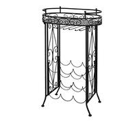 vidaXL Struttura Portavini con Supporto 9 Bottiglie di Vino in Metallo