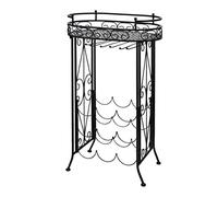 vidaXL Struttura Portavini con Supporto 9 Bottiglie di Vino Metallo Cantinetta