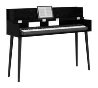 vidaXL Scrivania studio Rovere Nero 110 x 40 x 19,5 cm