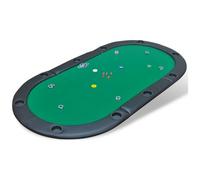 Superficie tavolo poker per 10 giocatori pieghevole verde