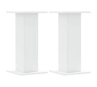vidaXL Supporti Altoparlanti 2 pz Bianchi 30x30x40cm Legno Multistrato, stand per altoparlanti, supporto per altoparlanti da tavolo, supporto per altoparlanti surround