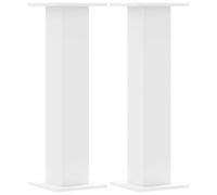 VIDAXL - Supporti Altoparlanti 2 Pz Bianchi 30x30x95cm Legno Multistrato - SPEDIZIONE GRATUITA