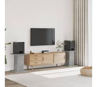 vidaXL Supporti Altoparlanti 2 pz Grigio 30x30x40 cm Legno Multistrato