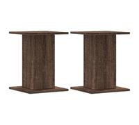 vidaXL Supporti Altoparlanti 2 pz Marrone 30x30x40cm Legno Multistrato, stand per altoparlanti, supporto per altoparlanti da tavolo, supporto per altoparlanti surround