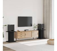 vidaXL Supporti Altoparlanti 2 pz Neri 30x30x40cm in Legno Multistrato, stand per altoparlanti, supporto per altoparlanti da tavolo, supporto per altoparlanti surround
