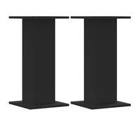 vidaXL Supporti Altoparlanti 2 pz Neri 30x30x40cm in Legno Multistrato, stand per altoparlanti, supporto per altoparlanti da tavolo, supporto per altoparlanti surround