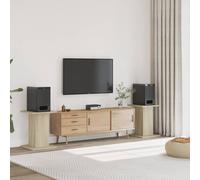vidaXL Supporti Altoparlanti 2 pz Rovere 30x30x40 cm in Multistrato