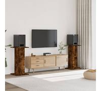 vidaXL Supporti Altoparlanti 2 pz Rovere 30x30x80 cm Legno Multistrato, Stand per Altoparlanti, Supporto per Altoparlanti da Tavolo, Supporto per Altoparlanti Surround