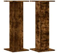 vidaXL Supporti Altoparlanti 2 pz Rovere 30x30x80 cm Legno Multistrato, Stand per Altoparlanti, Supporto per Altoparlanti da Tavolo, Supporto per Altoparlanti Surround