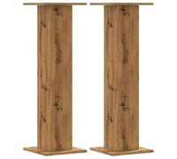 VIDAXL - Supporti Altoparlanti 2 Pz Rovere 30x30x95 Cm In Multistrato