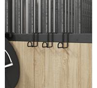 vidaXL Supporti Briglie 3 pz in Acciaio Nero