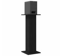vidaXL Supporti per Altoparlanti - Legno Ingegnerizzato, Rovere Nero, 30x30x40 cm - Home Cinema, Soggiorno
