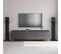 vidaXL Supporti per Altoparlanti 2 pcs Rovere nero 30 x 30 x 95 cm