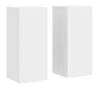 vidaXL Supporti per Piante 2 pz Bianchi 30x30x70 cm Legno Multistrato, Supporto per Fiori, Porta Fiori, Supporto per Piante da Interno, Porta Piante