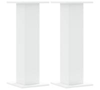 vidaXL Supporti per Piante 2 pz Bianchi 30x30x80 cm Legno Multistrato, Supporto per Fiori, Porta Fiori, Supporto per Piante da Interno, Porta Piante