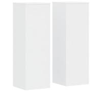 vidaXL Supporti per Piante 2 pz Bianchi 33x33x100 cm Legno Multistrato, Supporto per Fiori, Supporto per vasi per Piante, Supporto per vasi per Piante